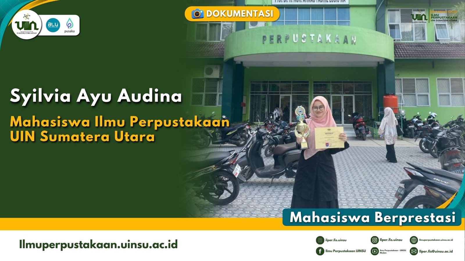 Mahasiswi Ilmu Perpustakaan UIN Sumatera Utara Lolos ke Final National Writing Competition 2025 di Universitas Andalas
